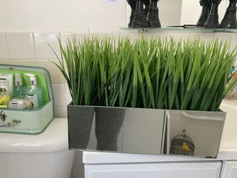 artificial Plant home decor with mirror