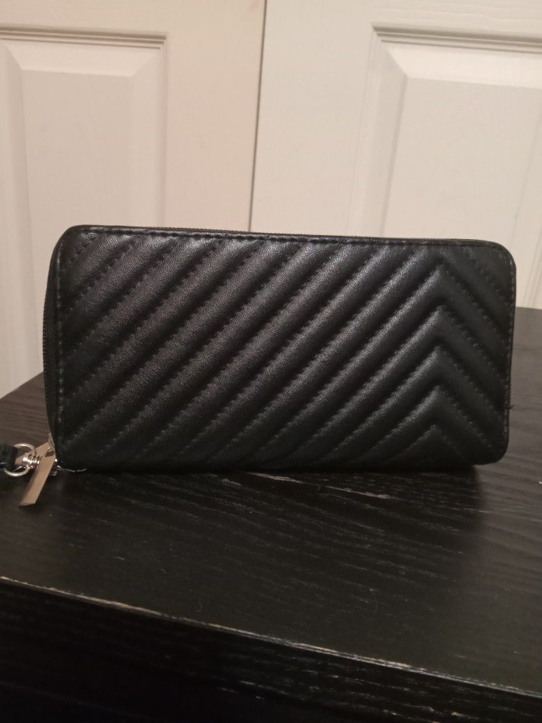 Black Faux Leather Wallet 