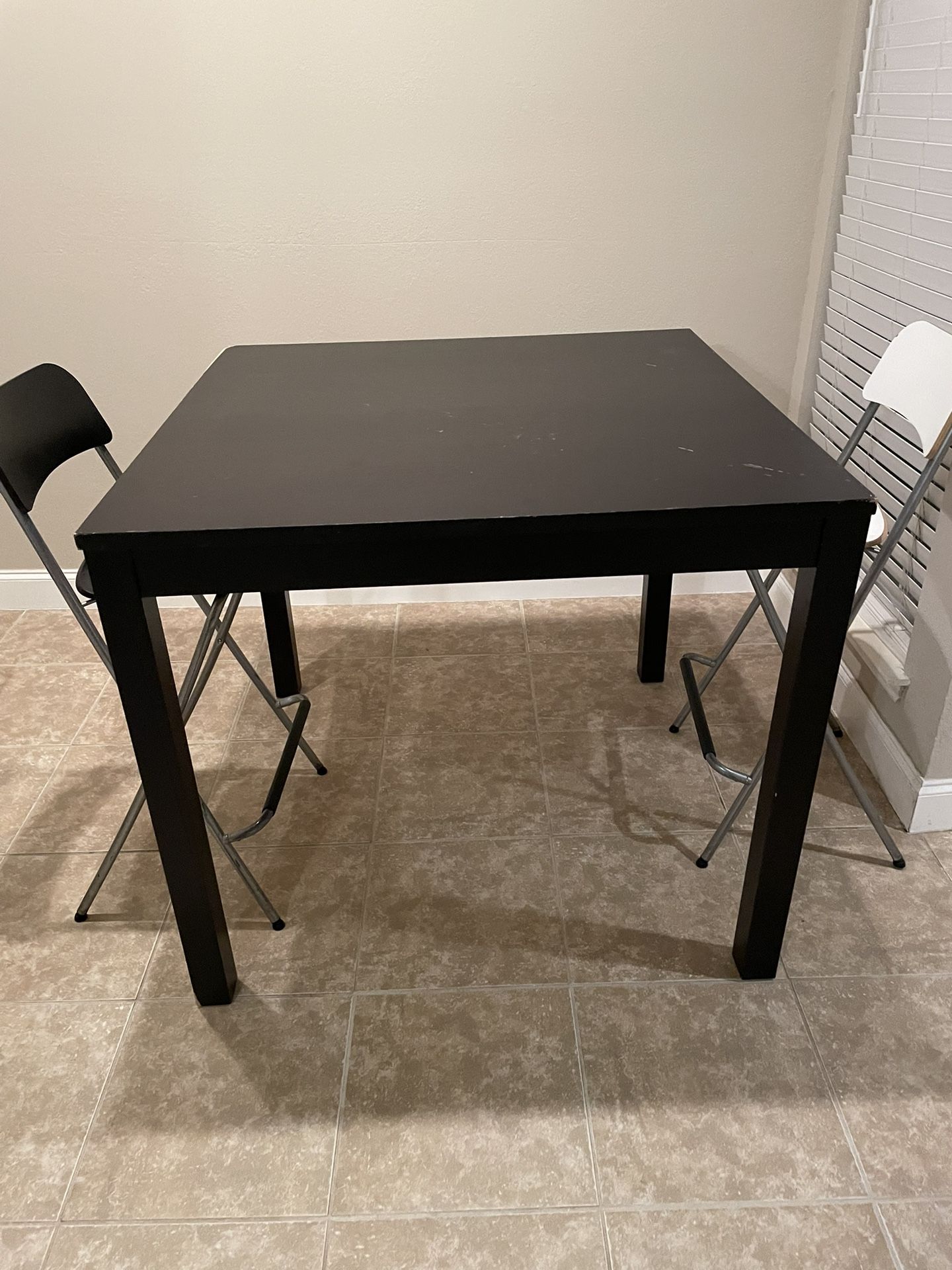 Ikea Black Table 4 Chairs 
