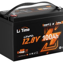 Li Time 12.8 V 100ah LiFePo4 TM battery 