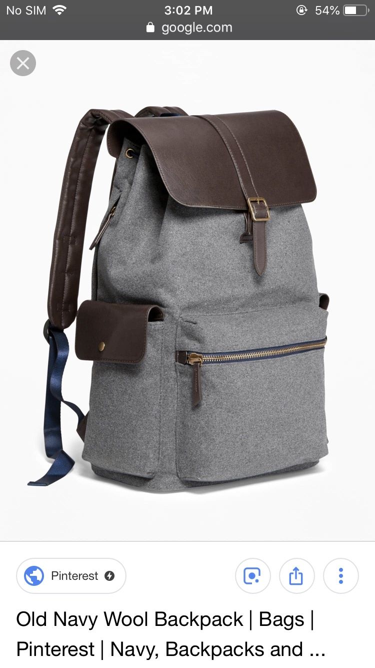 Old Navy wool backpack with faux leather