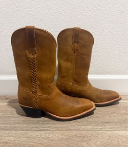 NEW Wrangler Women’s Classic Braided Cowboy Boots Genuine Leather Square Toe 9 &11