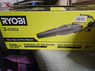 Ryobi RY25AXBVNM 2-Cycle Gas Jet Fan Blower 25cc 160 MPH 520 CFM