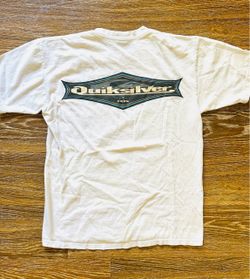 Vintage Quiksilver Surf Logo Y2K Graphic Print Crew Neck Tee Men’s Size M