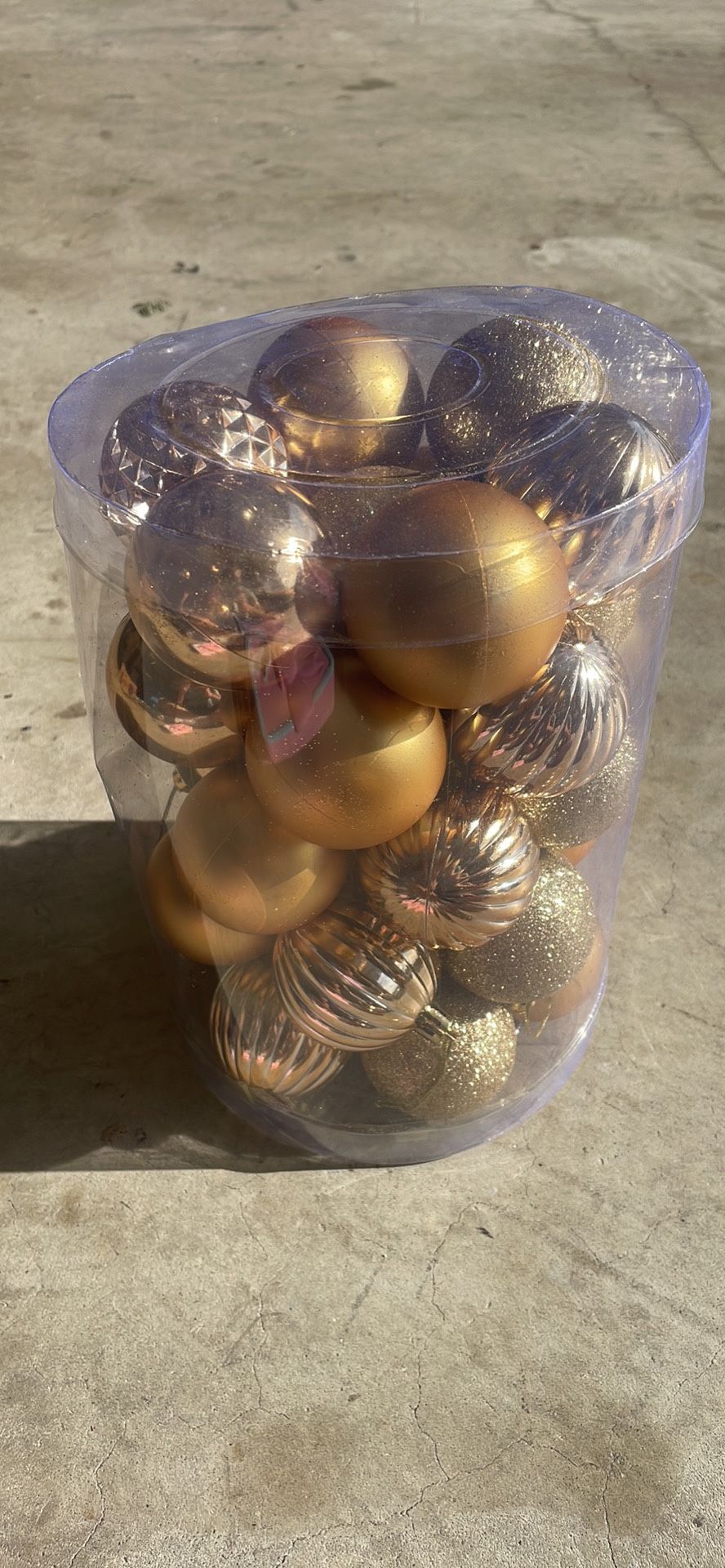 Christmas golden Bauble Decorations