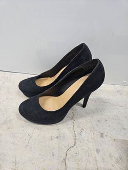 Black Suede Platform Stiletto Heels