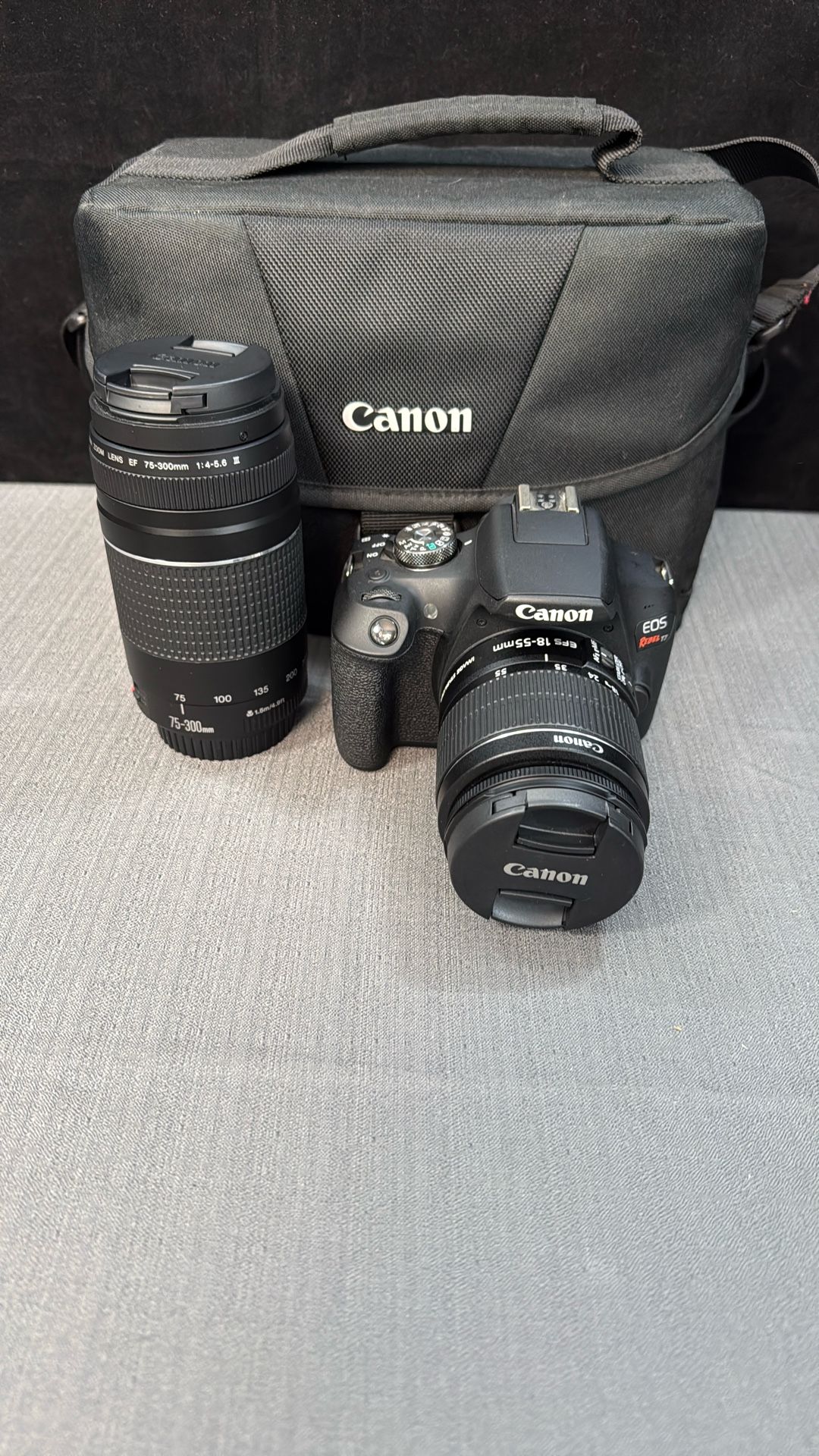 Canon T7 With Canon 18-55mm And 75-300mm And Camera Bag Bundle