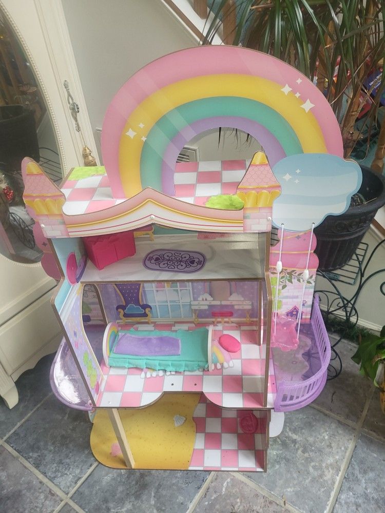 Kidcraft Rainbow Dreamers Doll House-New