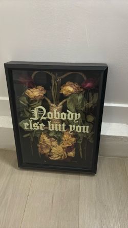 Artwork shadow box dried flowers