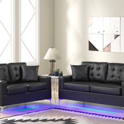 Sofa Love Seat Set With LED light 