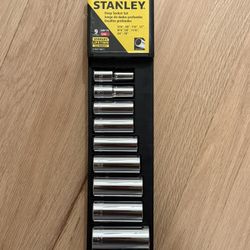 Stanley Deep Socket Set 9pc