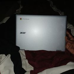 Chrome Acer Like New Flips To Tablet And Back To Laptop 
