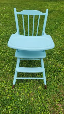 Vintage Child's Wooden High Chair