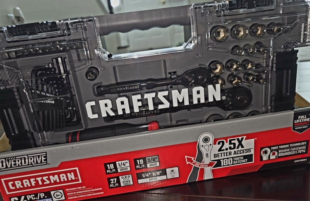 CRAFTSMAN OVERDRIVE 64 -Piece Metric and standard