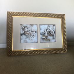 Angels And Cupids Printed And Framed Piece Of Art