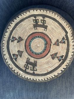 Vintage Coiled Woven Basket