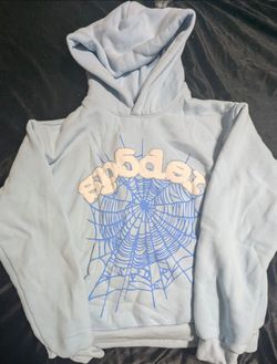 Sp5der Web Hoodie Light Blue (Size Small)