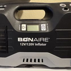 Bonaire 12v/120v Dual Power Tire Inflator/Air Compressor 