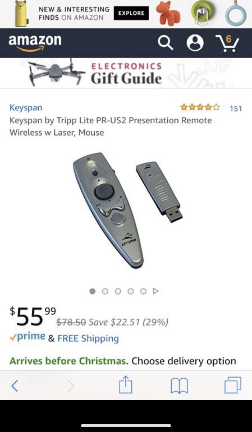 Keyspan presentation remote wireless with laser mouse