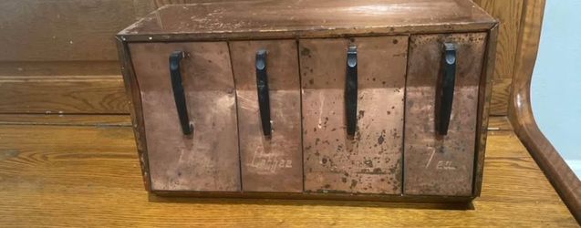 Vintage copper kitchen storage