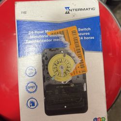 Intermatic T102 24-Hour Electromechanical Mechanical Time Switch Indoor