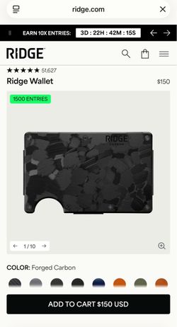 RIDGE WALLET FORGED CARBON