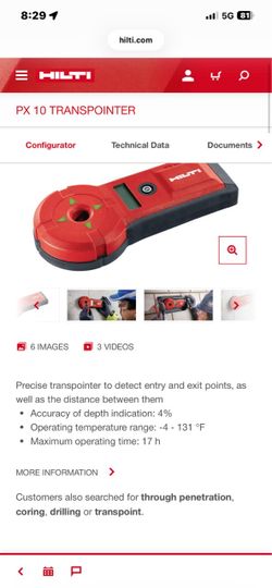 Hilti px10-t transpointer new 800 or best offer