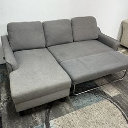 Gray Sectional Sofa Sleeper Free Delivery Couch Hide A Bed 