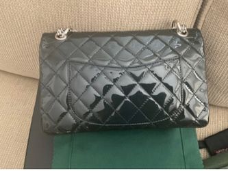 CHANEL Patent Classic 2.55 Iridescent Dark Green Reissue Double Flap Bag 🔥