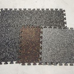 🔥 24"x24" Interlocking Gym Rubber Tiles – 9mm Thick – Only $10 Each! 🔥