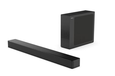 Hisense HS2100 2.1 Channel Soundbar with Wireless Subwoofer, 240W, New in Box