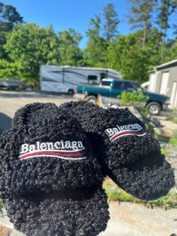 Balenciaga fur slides 10.5-11