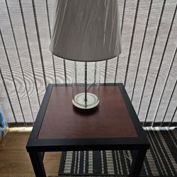 Pair of Commercial grade end tables and lamps