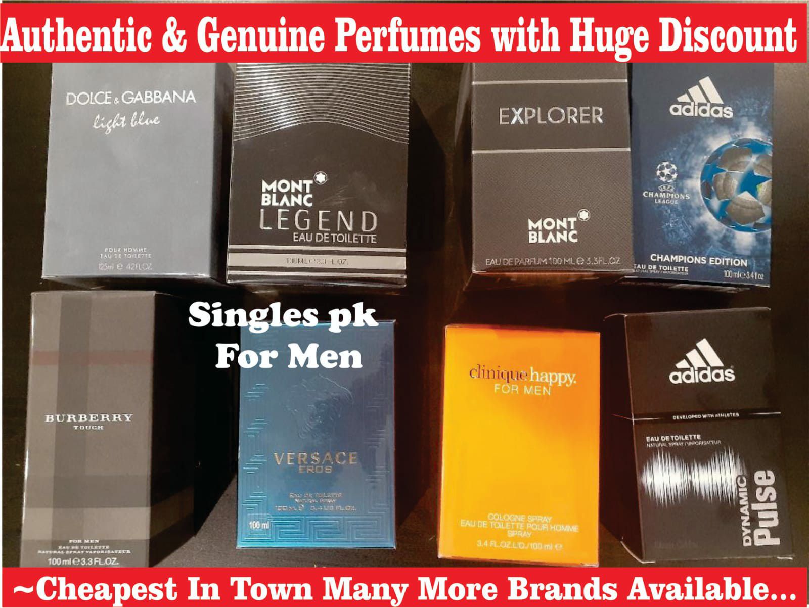 Authentic Branded Perfumes For Men (Prices Vary)