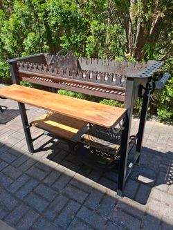 BBQ Mangal / Мангал Grill - Heavy Duty Steel- 20 Skewer Placement - Used Once
