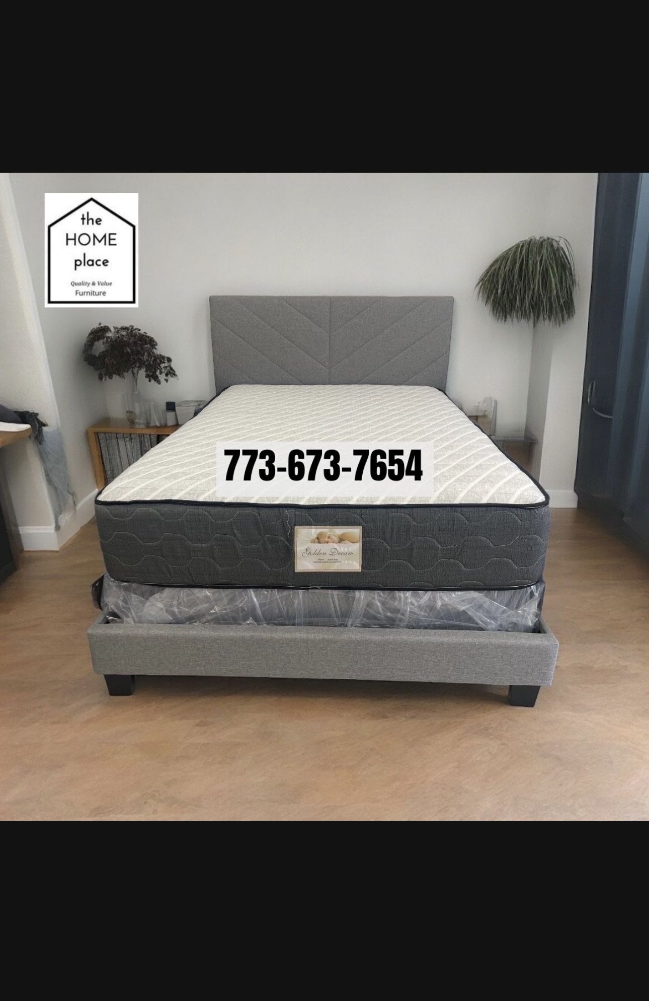 Brand New Full Bed Frame With Mattress And Box Spring Ready For Delivery π
