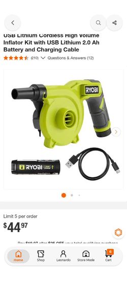 Ryobi inflator