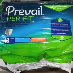 Prevail unisex adult diapers (L)