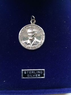 NEW St. Rene Patron of Anesthetics Sterling Silver Religious Jewelry Medal Only, No Chain.