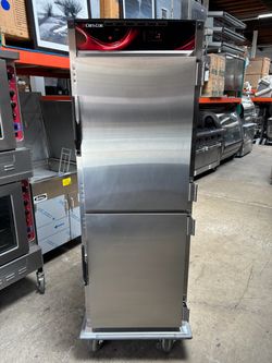 Heated Food Warming Cabinet CresCor 1832 like new electric 120v sheet pan tray slides stainless steel interior these are over $4000 new. If you see it