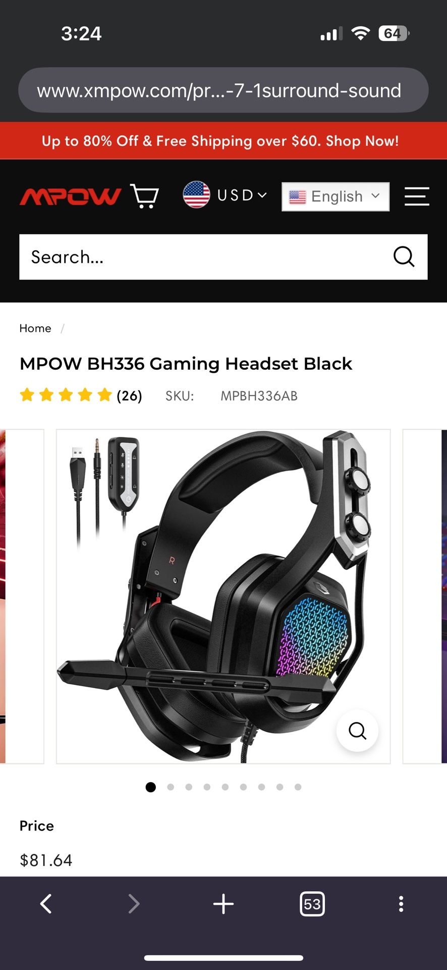 New PlayStation, Xbox, Pc, Gaming Headset