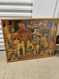 Large framed Retro vintage image Coca Cola Jigsaw Puzzle 