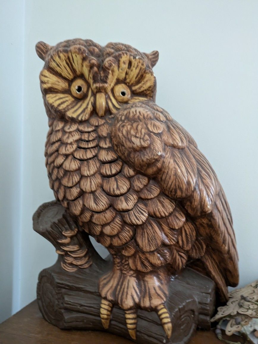 Mid Century Owl Lamp VINTAGE Great Condition