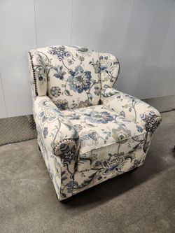 Floral Print Wingback Sofa Armchair