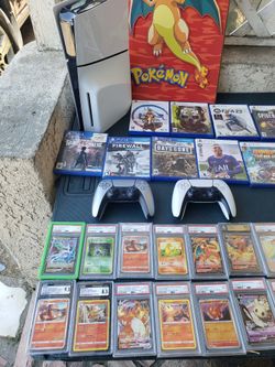 $1800! All Pokémon Cards Only. $1000! All PS5 Slim Combo 2nd edition. Trade all for Car with Paperwork. Straight trade even trade all for it