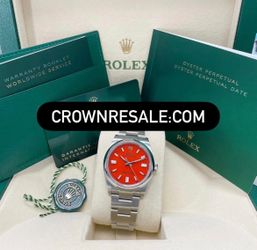 Rolex Oyster Perpetual 124300 41mm Automatic Red Dial Men's Watch