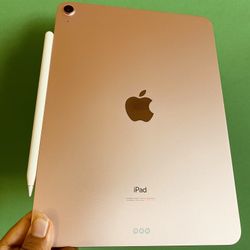 Apple IPad Air 4th Generation (10.9” Liquid Retina/ 2020 Model / RoseGold) 64GB with stylus pen & Accessories (warranty till 02/2023)
