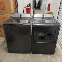 GE Profile 5.0 cu ft washer & 7.4 cu ft gas dryer