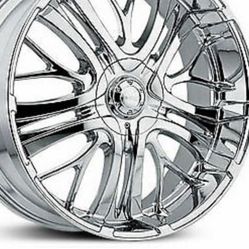 24" wheels Chrome 24X10 INCUBUS Paranormal 500 5LUG 5x139.7 et 25