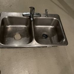 Stainless Steel Sink And Faucet $40